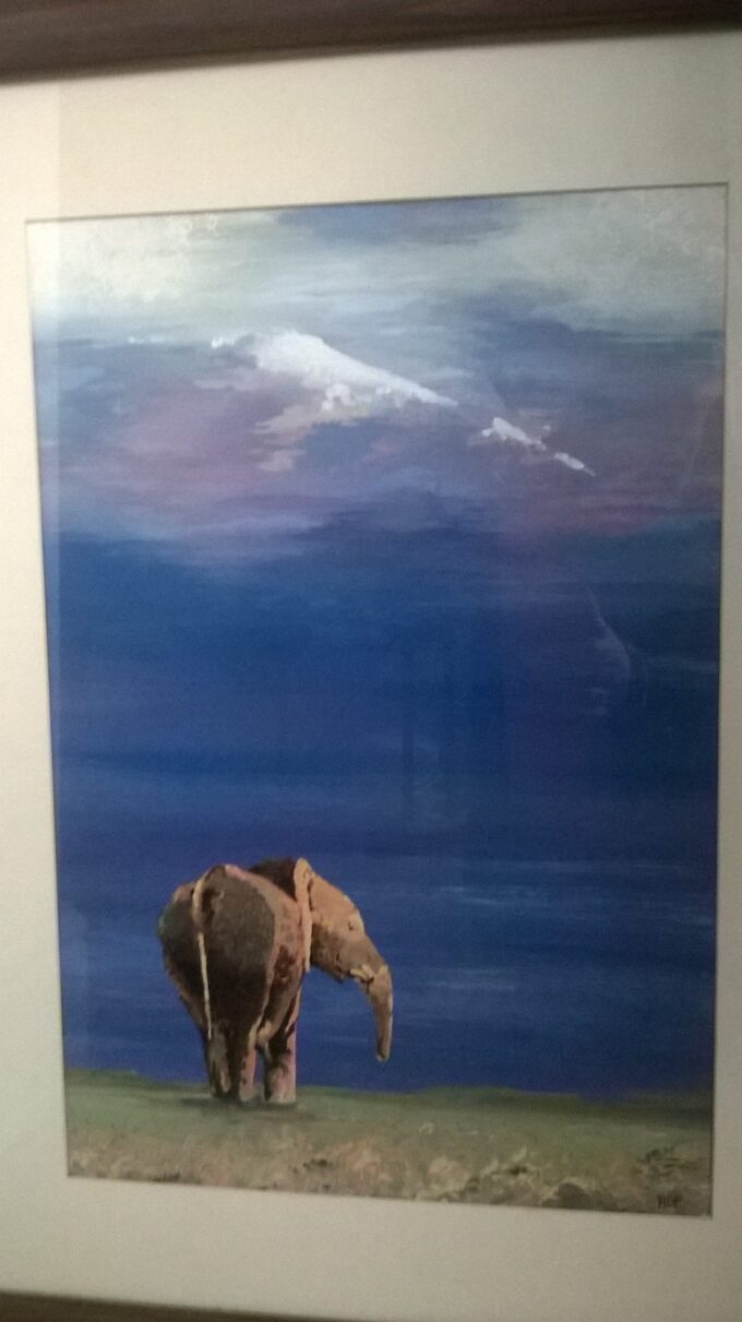 Elephant Alone Painting