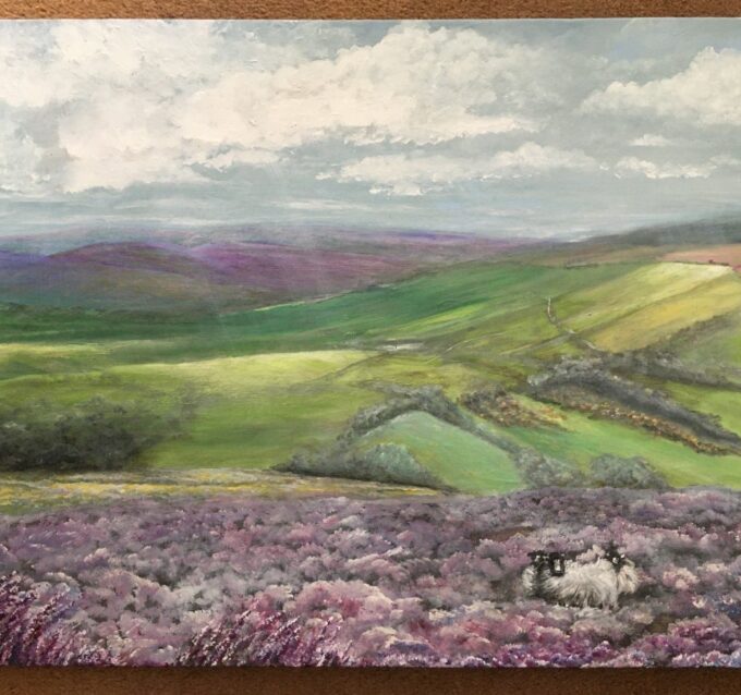 Heather On The Moors Painting